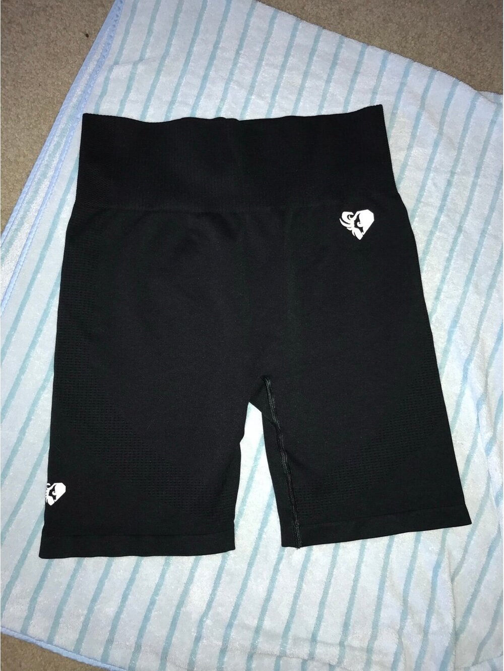 Women’s Best Black High Rise Compression Biker Shorts XL Workout